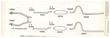 Remplacement Système d'échappement avant-l'arrière 65-66 Mustang