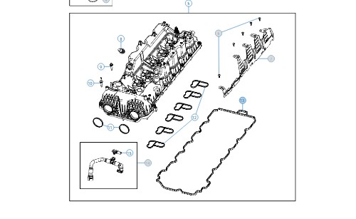 68359157AC Valve Cover Gasket (3,0L Hurricane) - 68359157AC – Image 1